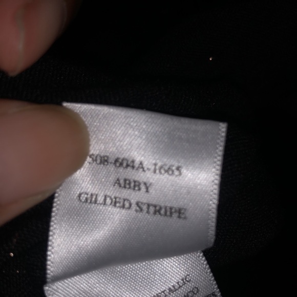 Rails ABBY GLIDED STRIPE size M black with metallic gold pre-owned women’s - Picture 4 of 7